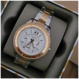 Fossil Stella Sport Multifunction Silver Dial Two Tone Steel Strap Watch for Women - ES5107