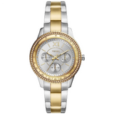 Fossil Stella Sport Multifunction Silver Dial Two Tone Steel Strap Watch for Women - ES5107