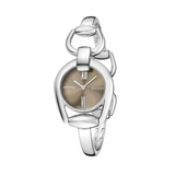 Gucci Horsebit Collection Quartz Brown Dial Silver Steel Strap Watch For Women - YA139501