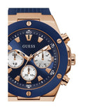 Guess Poseidon Blue Dial Blue Rubber Strap Watch for Men - GW0057G2