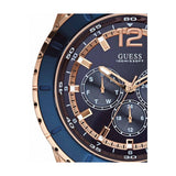 Guess Maverick Blue Dial Blue Rubber Strap Watch for Men - W0485G1