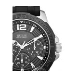 Guess Oasis Black Dial Black Rubber Strap Watch for Men - W0366G1