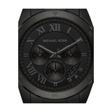 Michael Kors Brecken Chronograph Black Dial Black Steel Strap Watch For Men - MK8482