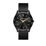 Michael Kors Slim Runway Black Dial Black Mesh Strap Watch for Women - MK8607