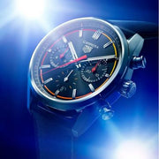 Tag Heuer Carrera Chronograph Blue Dial Blue Leather Strap Watch for Men - CBN201D.FC6543