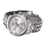 Tissot PRC 200 Chronograph Quartz Silver Dial Silver Steel Strap Jam Tangan Untuk Pria - T055.417.11.037.00