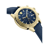 Versace Casual Chronograph Blue Dial Blue Leather Strap Watch for Men - VERG004-18