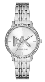 Michael Kors Melissa Quartz Silver Dial Silver Steel Strap Watch for Women - MK1055