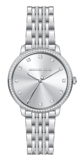 Michael Kors Melissa Quartz Silver Dial Silver Steel Strap Watch