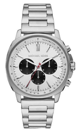 Michael Kors Sullivan Quartz White Dial Silver Steel Strap Watch For Men - MK8968