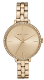 Michael Kors Charley Three-Hand Quartz Gold Dial Gold Steel Strap Watch for Women - MK4399