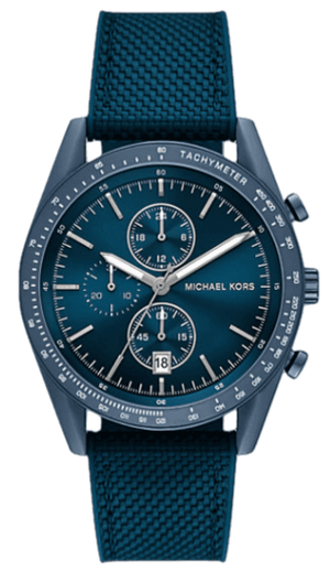 Michael Kors Accelerator Chronograph Blue Dial Blue Nylon Strap Watch for Men - MK9142