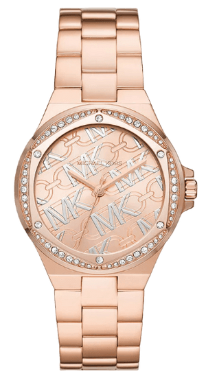 Michael Kors Lennox Quartz Rose Gold Dial Rose Gold Steel Strap Watch For Women - MK7405