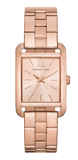 Michael Kors Monroe Three Hand Rose Gold Dial Rose Gold Steel Strap Watch for Women - MKO1032