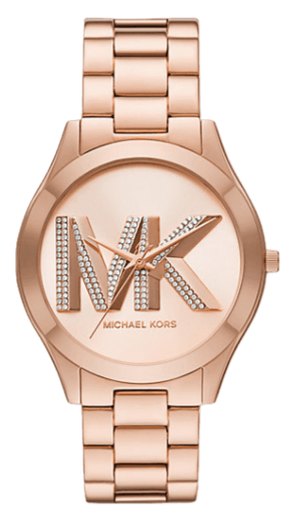 Michael Kors Slim Runway Analog Rose Gold Dial Rose Gold Steel Strap Watch For Women - MK4733