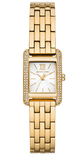 Michael Kors Monroe Pave Crystals White Dial Gold Steel Strap Watch for Women - MKO1034