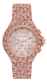 Michael Kors Camille Chronograph Mother of Pearl Dial Rose Gold Steel Strap Watch for Women - MK7272