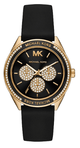 Michael Kors Quartz Black Dial Black Silicone Strap Watch For Women - MK6944