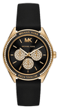 Michael Kors Quartz Black Dial Black Silicone Strap Watch For Women - MK6944