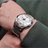 Emporio Armani Dress Quartz Silver Dial Silver Steel Strap Watch For Men - AR11084