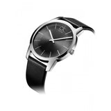 Calvin Klein City Black Dial Black Leather Strap Watch for Men - K2G21107