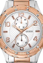 Guess Siren White Dial Two Tone Steel Strap Watch for Women - W0442L4