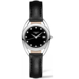 Longines Equestrian Quartz Diamond Black Dial Watch Wanita - L6.136.4.57.0