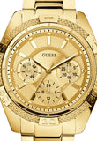 Guess Mini Phantom Diamonds Gold Dial Gold Steel Strap Watch for Women - W0235L5