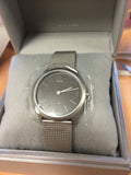 Calvin Klein Minimal Grey Dial Silver Mesh Bracelet Watch for Men - K3M52154