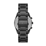 Michael Kors Warren Chronograph Black Dial Black Steel Strap Watch For Men - MK9113