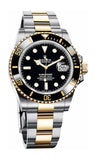 Rolex Submariner Date 41 Oyster Black Dial Two Tone Oystersteel & Yellow Gold Strap Watch for Men - M126613LN-0002