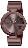 Gucci Interlocking XL Brown Dial Brown Steel Strap Watch For Men - YA133211