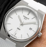 Tissot PRX 40 Quartz White Dial White Leather Strap Watch For Men -  T137.410.17.011.00