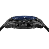 Versace V-Ray Chronograph Quartz Blue Dial Black Steel Strap Watch For Men - VE2I00521