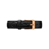 Daniel Wellington Classic Petite Reading White Dial Black Leather Strap Watch For Women - DW00100229