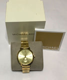 Michael Kors Jaryn Analog Quartz Gold Dial Gold Steel Strap Watch For Women - MK3500