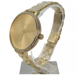 Michael Kors Charley Three-Hand Quartz Gold Dial Gold Steel Strap Watch for Women - MK4399