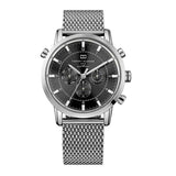 Tommy Hilfiger Harrison Quartz Grey Dial Silver Mesh Bracelet Watch for Men - 1790877