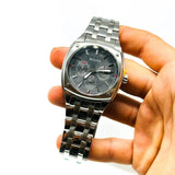 Bulova Classic Collection Multifunction Grey Dial Silver Steel Strap Watch for Men - 96C148