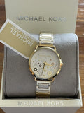 Michael Kors Portia Quartz White Dial Gold Steel Strap Watch for Women - MK3840