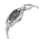 Gucci Horsebit Collection Mother of Pearl Black Dial Silver Steel Strap Watch For Women - YA139503