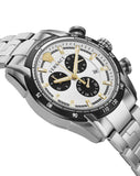 Versace V-Ray Chronograph Quartz Silver Dial Silver Steel Strap Watch For Men - VE2I00321
