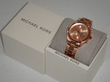 Michael Kors Briar Quartz Rose Gold Dial Rose Gold Steel Strap Watch For Women - MK6465