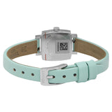 Tissot T Lady Lovely Square Silver Dial Light Green Leather Strap Watch for Women - T058.109.16.031.01