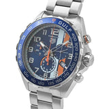 Tag Heuer Formula 1 Gulf Chronograph Blue Dial Silver Steel Strap Watch for Men - CAZ101AT.BA0842