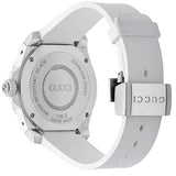 Gucci Dive Quartz White Dial White Rubber Strap Watch For Men - YA136330