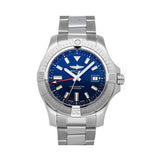 Breitling Avenger Automatic GMT 45 Blue Dial Silver Steel Strap Watch for Men - A32395101C1A1