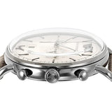 Emporio Armani Aviator Chronograph Quartz Grey Dial Beige Leather Strap Watch For Men - AR11107