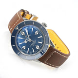 Breitling Superocean Heritage '57 Blue Dial Brown Leather Strap Watch for Men - A10370161C1X1