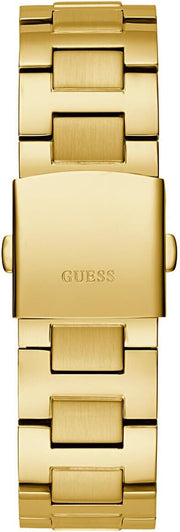 Guess Empire Quartz Black Dial Gold Steel Strap Watch For Men - GW0489G2